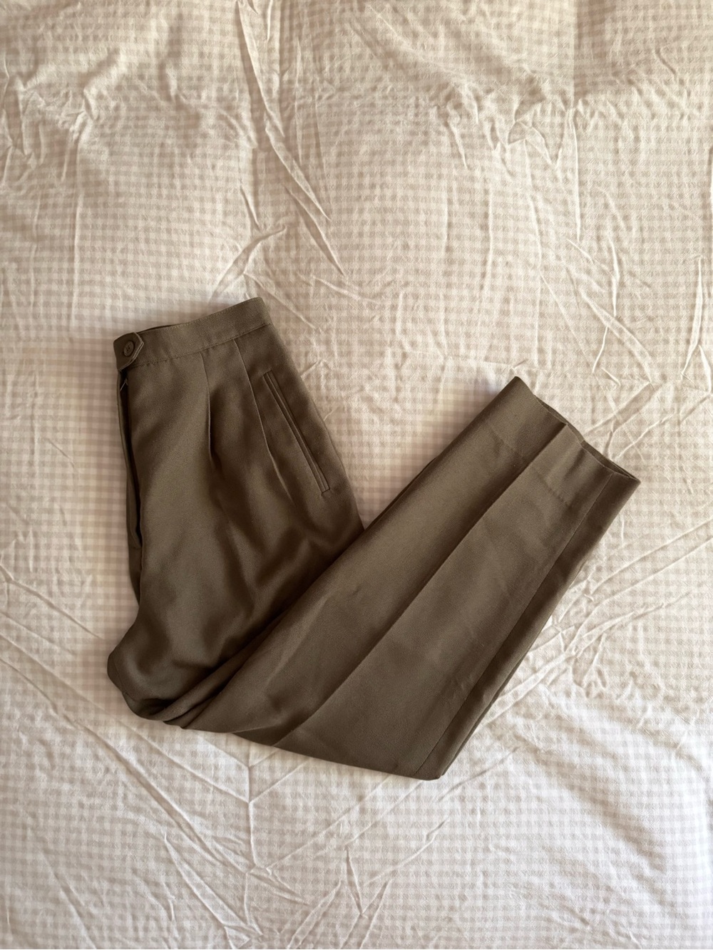 Vintage pleated lined trousers
